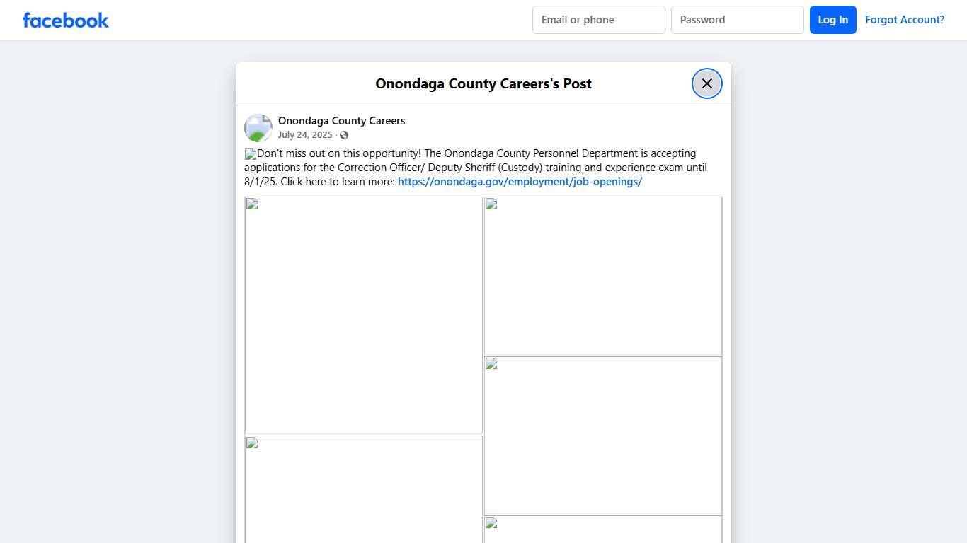📢Don't miss out on this... - Onondaga County Careers Facebook