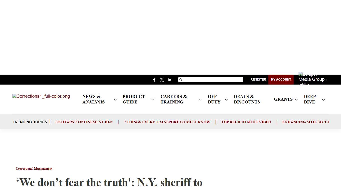 'We don’t fear the truth': N.Y. sheriff to require jail deputies to wear body cameras