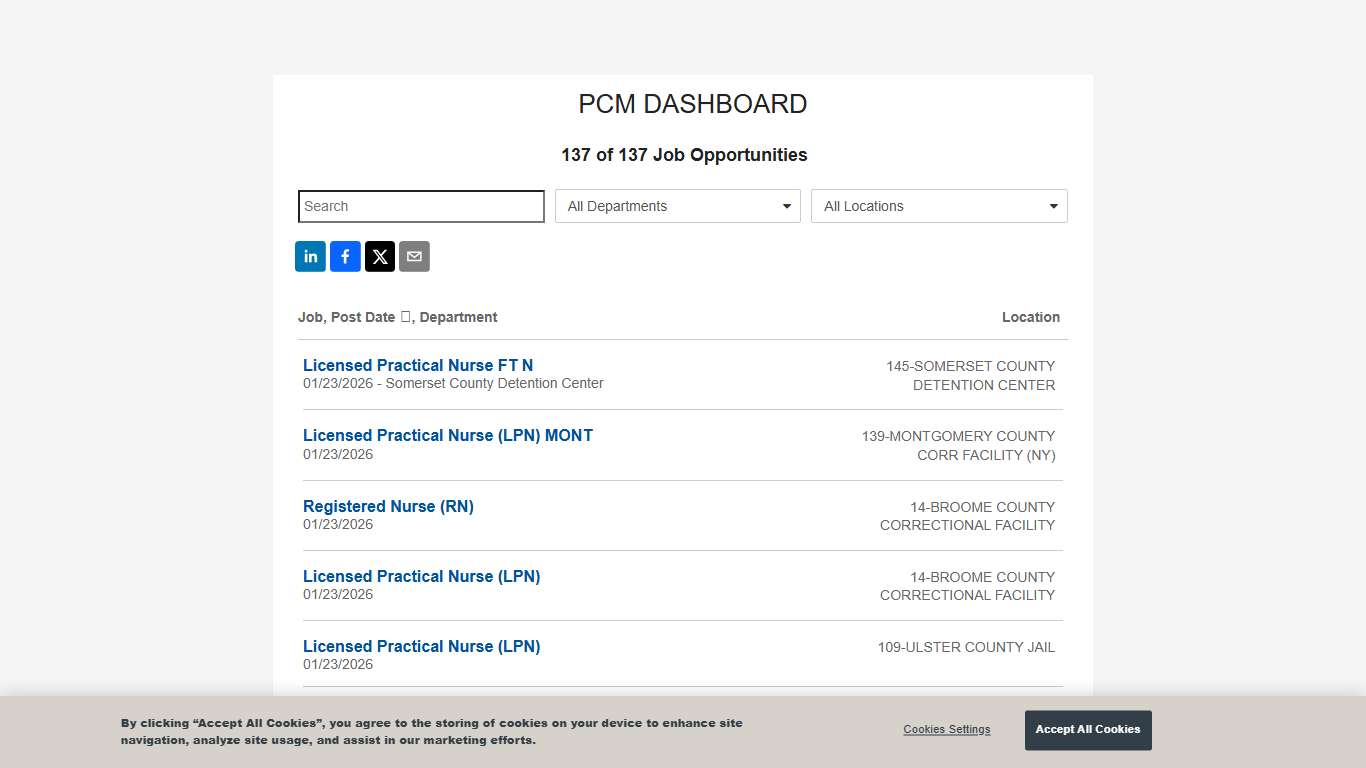 PCM DASHBOARD - Job Opportunities